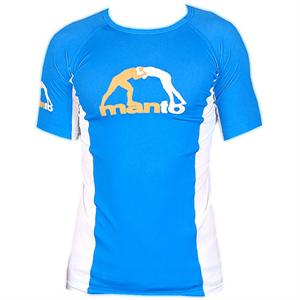 Manto Logo Short Sleeve Blue Rashguard